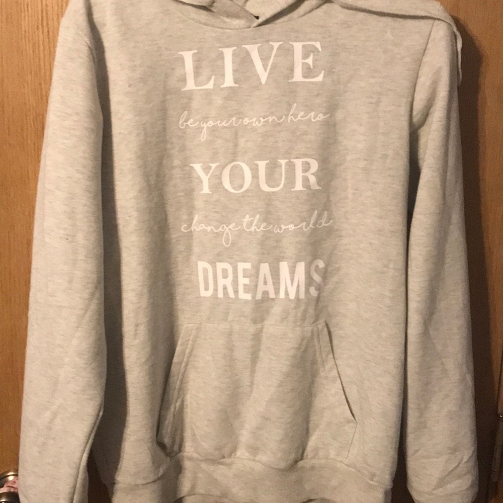 Tan “live your dreams” hoodie